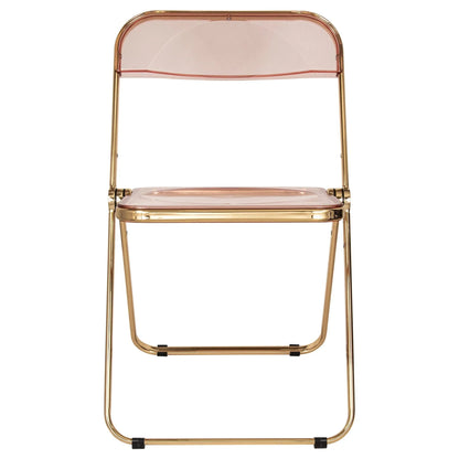 Lawrence Acrylic Folding Chair With Metal Frame - Elax Furniture