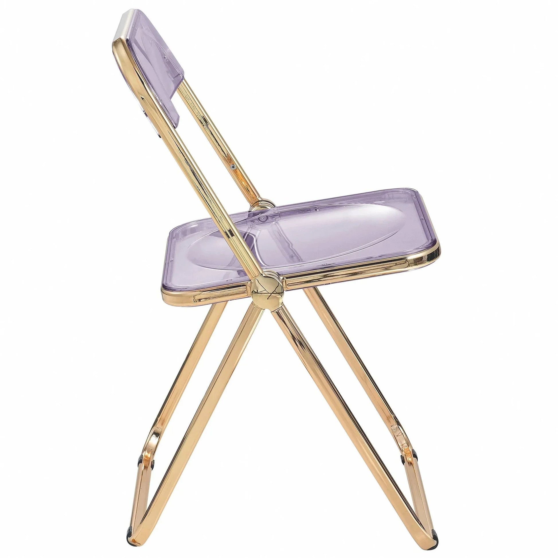 Lawrence Acrylic Folding Chair With Metal Frame - Elax Furniture