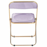 Lawrence Acrylic Folding Chair With Metal Frame - Elax Furniture