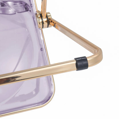 Lawrence Acrylic Folding Chair With Metal Frame - Elax Furniture