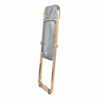 Lawrence Acrylic Folding Chair With Gold Metal Frame Set of 2 - Elax Furniture