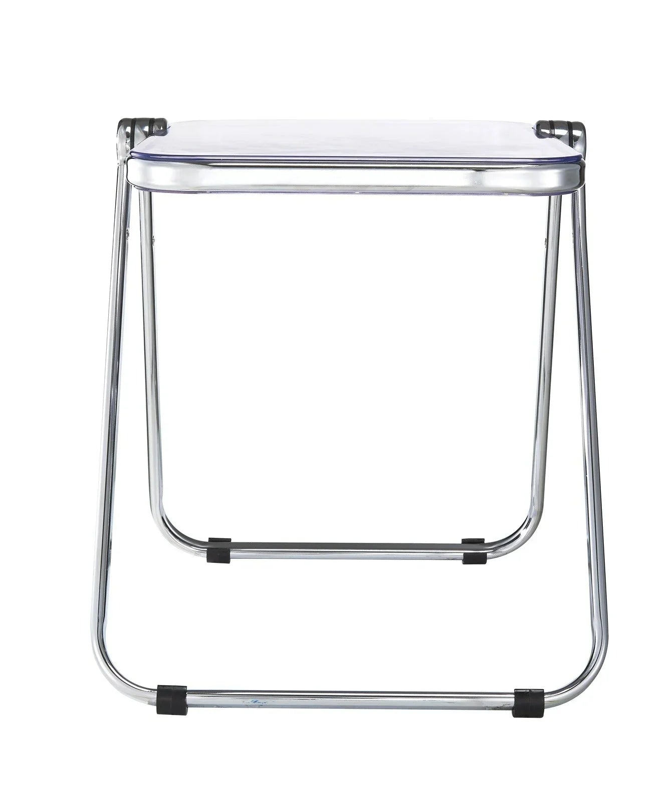 Lawrence Square Folding Side Table with Plastic Tabletop in Chrome Aluminum Frame - Elax Furniture