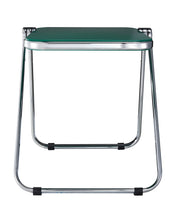 Lawrence Square Folding Side Table with Plastic Tabletop in Chrome Aluminum Frame - Elax Furniture