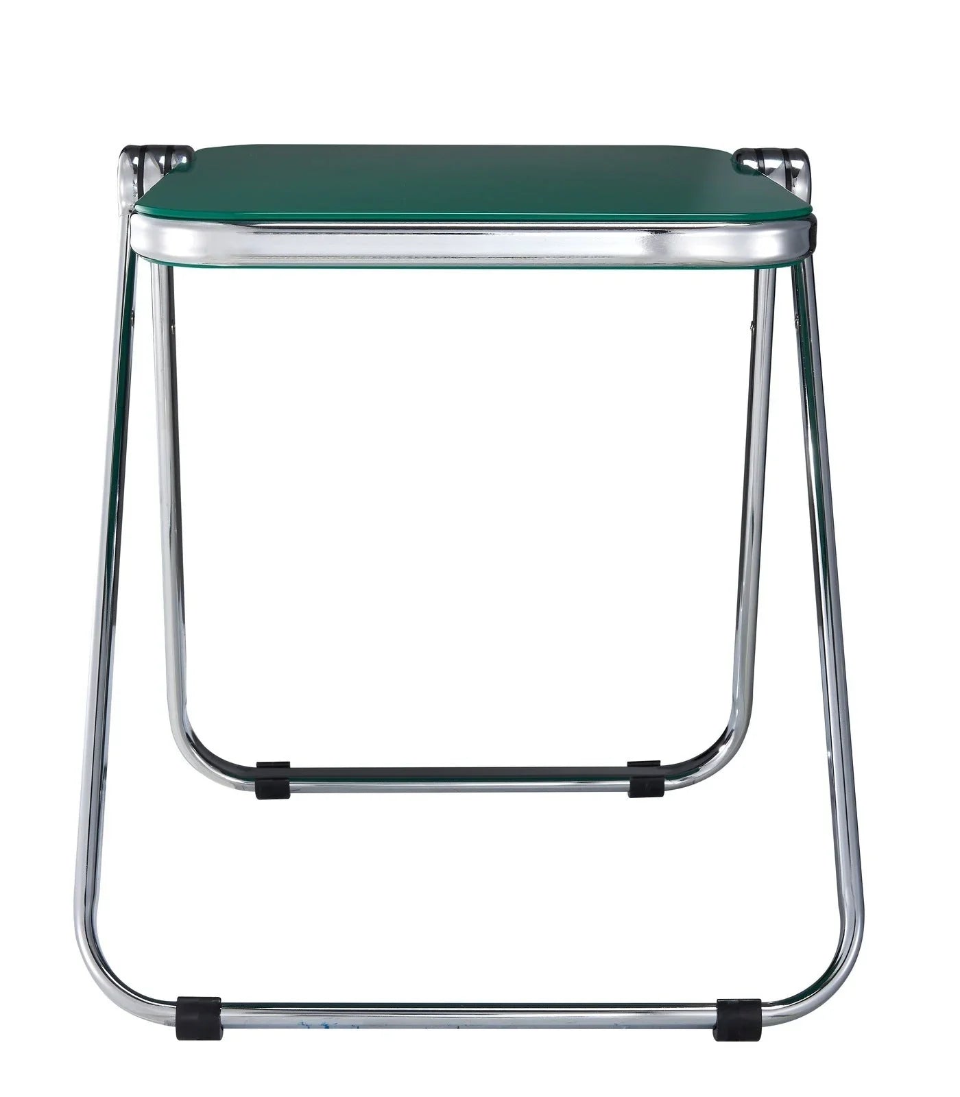 Lawrence Square Folding Side Table with Plastic Tabletop in Chrome Aluminum Frame - Elax Furniture