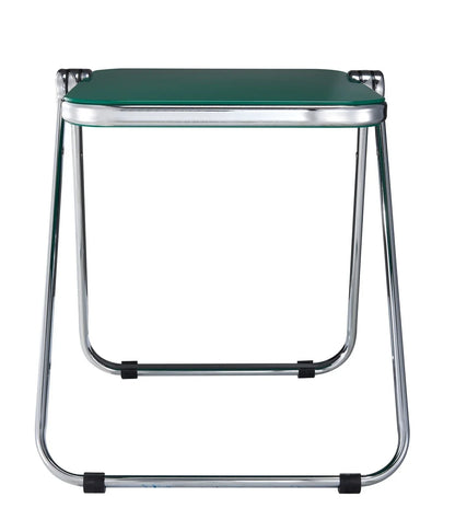 Lawrence Square Folding Side Table with Plastic Tabletop in Chrome Aluminum Frame - Elax Furniture