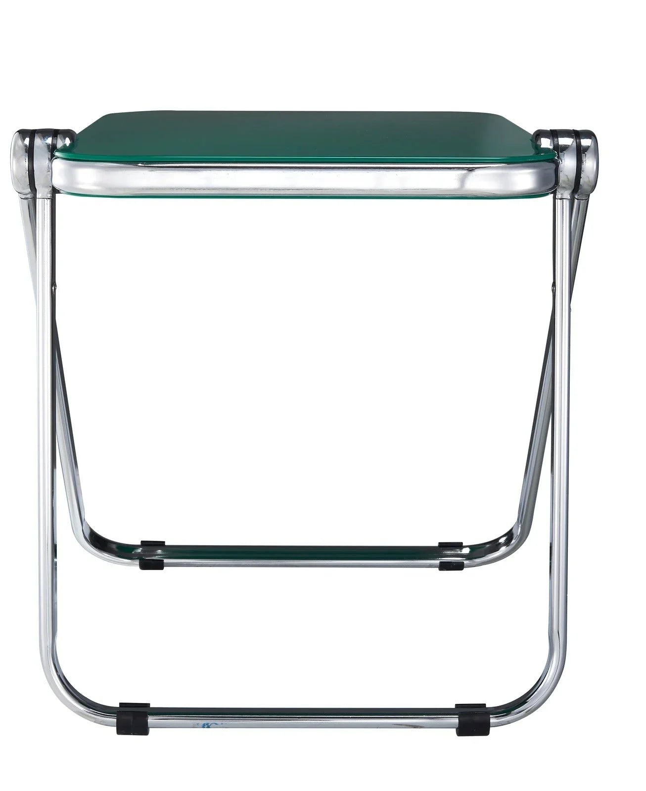 Lawrence Square Folding Side Table with Plastic Tabletop in Chrome Aluminum Frame - Elax Furniture