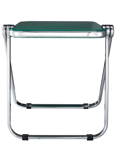 Lawrence Square Folding Side Table with Plastic Tabletop in Chrome Aluminum Frame - Elax Furniture