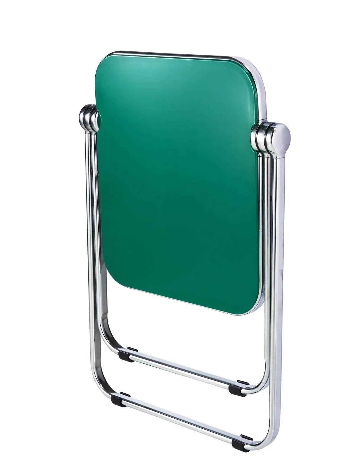 Lawrence Square Folding Side Table with Plastic Tabletop in Chrome Aluminum Frame - Elax Furniture