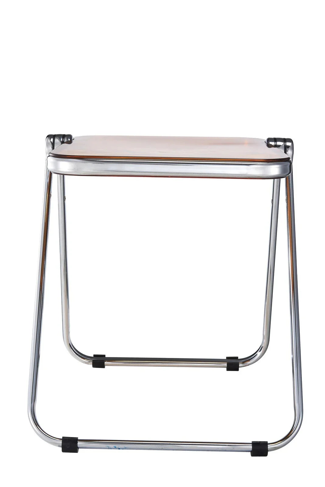 Lawrence Square Folding Side Table with Plastic Tabletop in Chrome Aluminum Frame - Elax Furniture