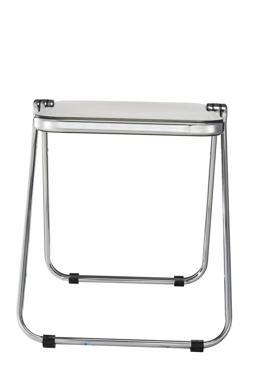 Lawrence Square Folding Side Table with Plastic Tabletop in Chrome Aluminum Frame - Elax Furniture