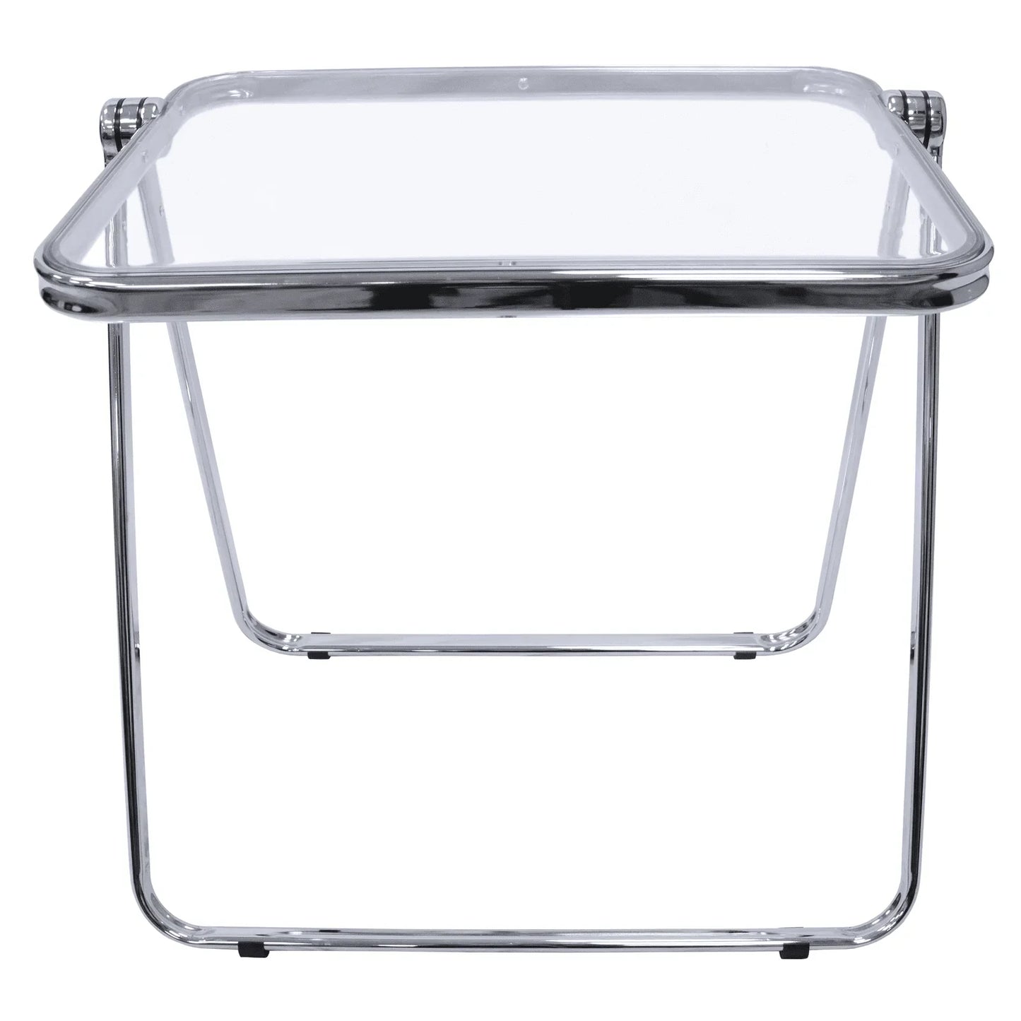 Square Folding Side Table with Plastic Tabletop and Iron Frame - Elax Furniture