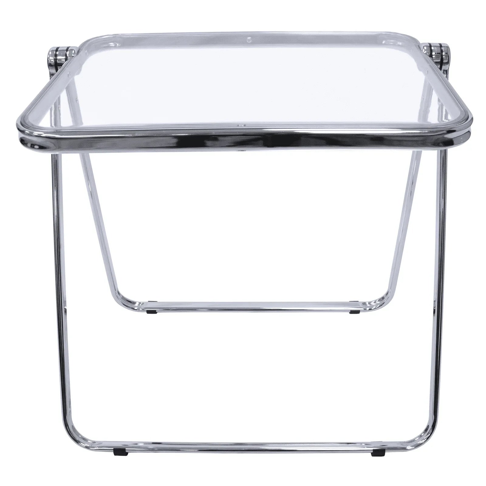Square Folding Side Table with Plastic Tabletop and Iron Frame - Elax Furniture
