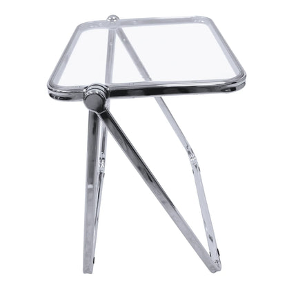 Square Folding Side Table with Plastic Tabletop and Iron Frame - Elax Furniture