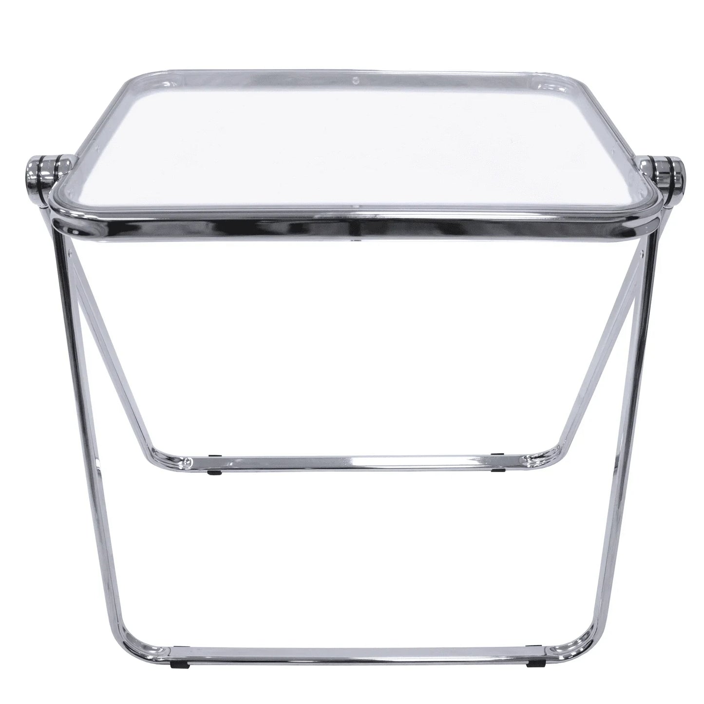 Square Folding Side Table with Plastic Tabletop and Iron Frame - Elax Furniture