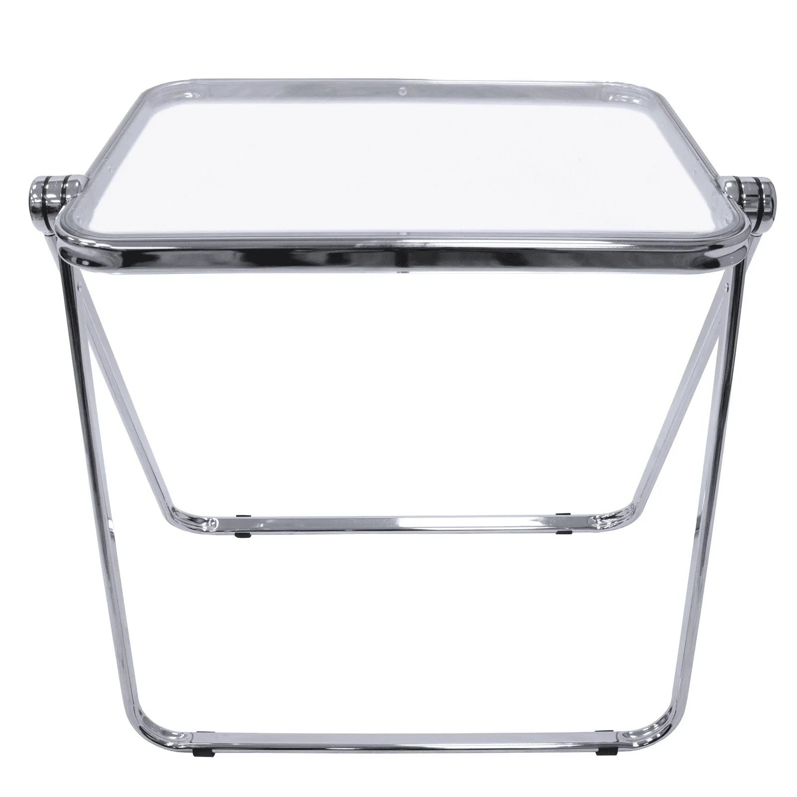 Square Folding Side Table with Plastic Tabletop and Iron Frame - Elax Furniture