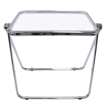 Square Folding Side Table with Plastic Tabletop and Iron Frame - Elax Furniture
