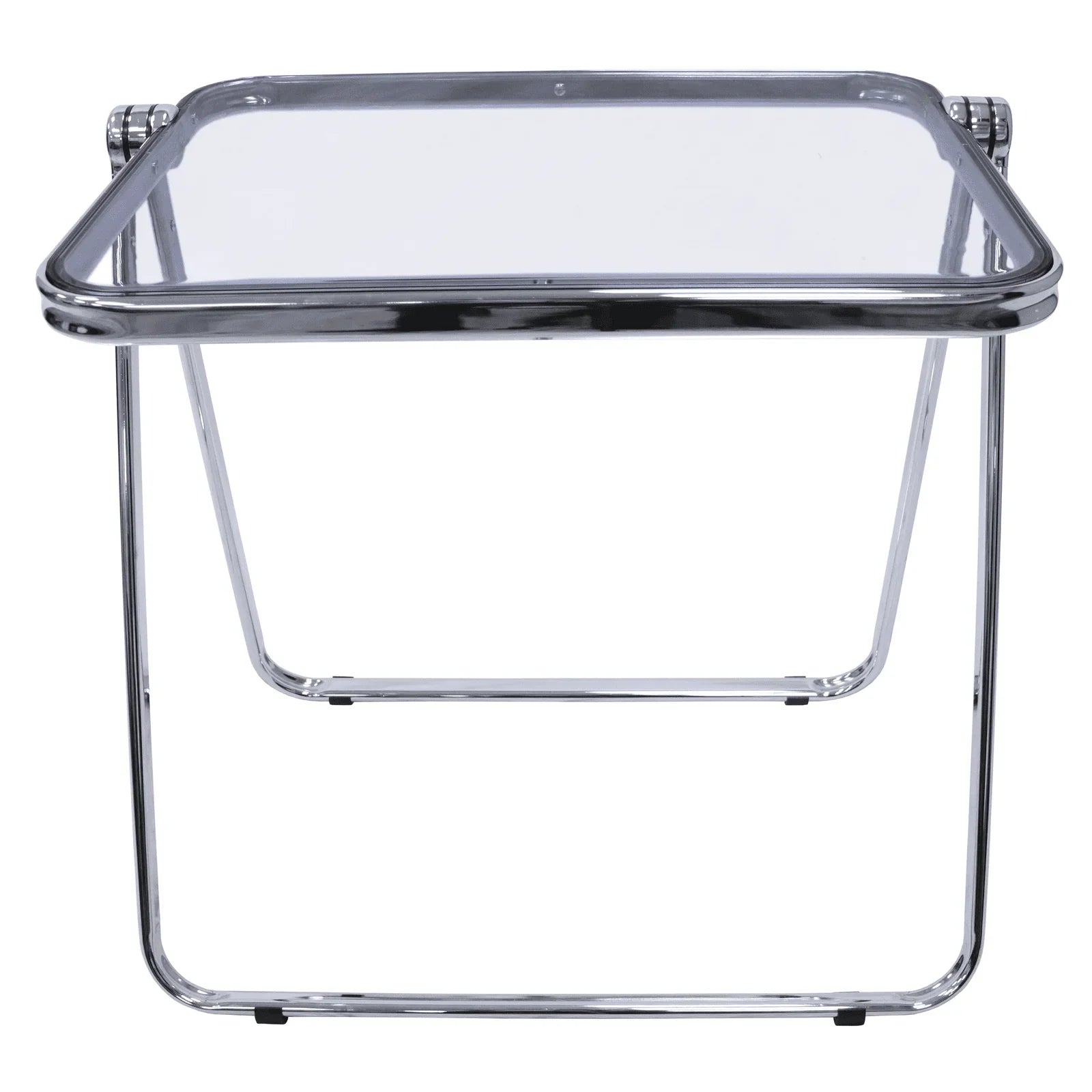 Square Folding Side Table with Plastic Tabletop and Iron Frame - Elax Furniture