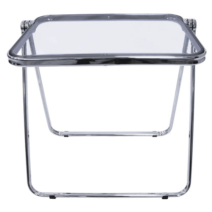 Square Folding Side Table with Plastic Tabletop and Iron Frame - Elax Furniture