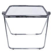 Square Folding Side Table with Plastic Tabletop and Iron Frame - Elax Furniture