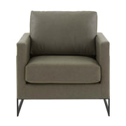 Lincoln Modern Upholstered in Fabric Single Seater Sofa With Gold/Black/White Metal Frame Leather Black Grey Sofa Leisuremod