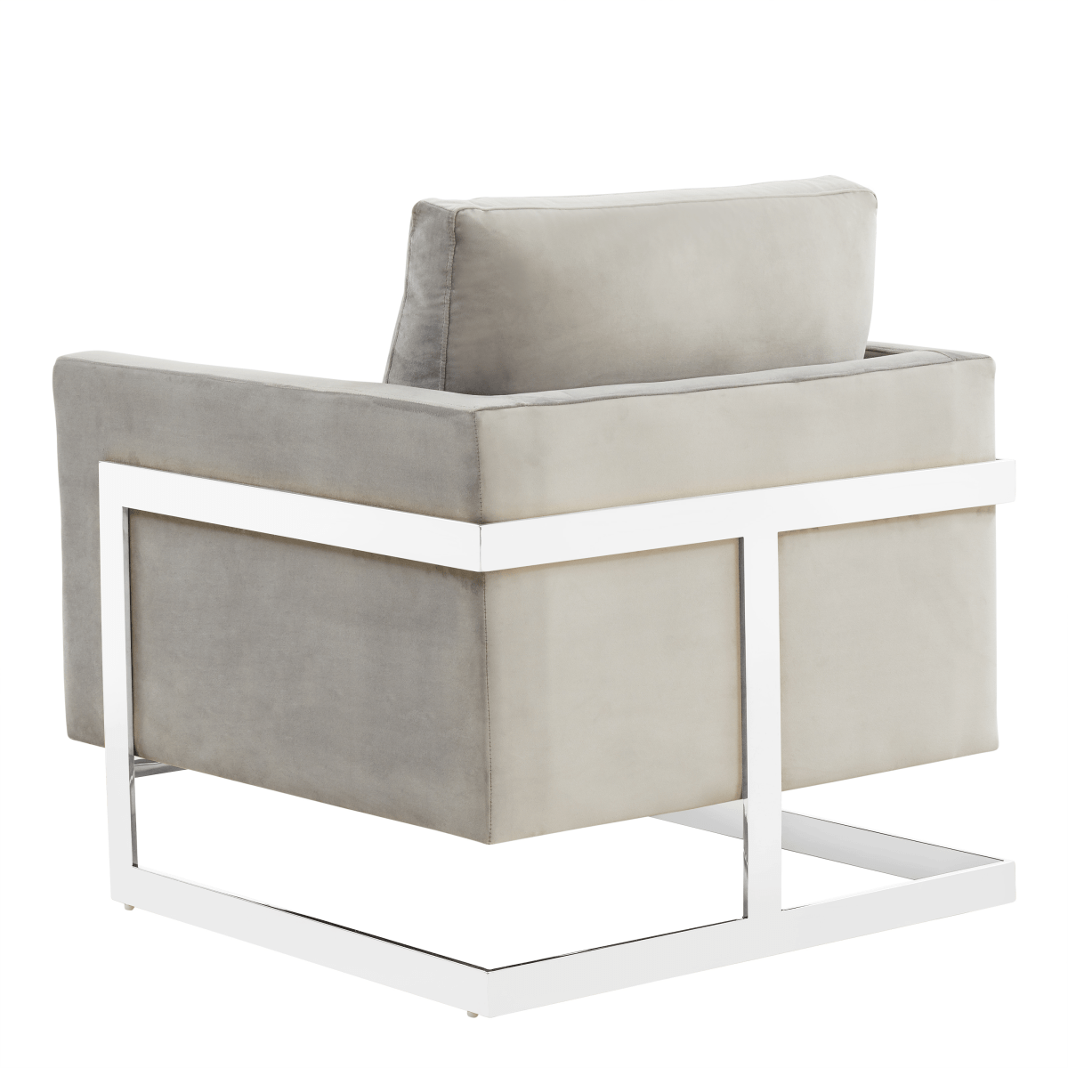 Lincoln Modern Upholstered in Fabric Single Seater Sofa With Gold/Black/White Metal Frame Leather Silver Black Sofa Leisuremod