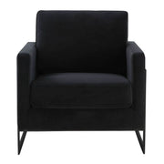 Lincoln Modern Upholstered in Fabric Single Seater Sofa With Gold/Black/White Metal Frame Velvet Gold Light Grey Sofa Leisuremod
