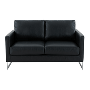 Lincoln Velvet/Leather Upholstered Loveseat with Gold/Black/Silver Steel Frame & Removable Cushions Velvet Silver Light Grey Sofa Leisuremod
