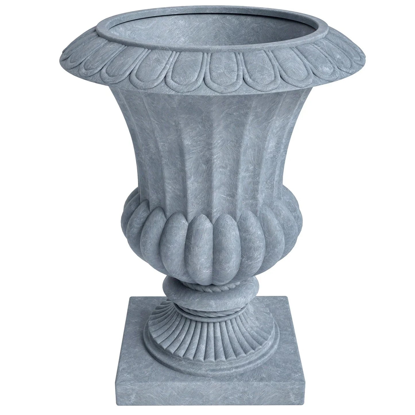 Lotus Fiberstone and Clay Urn Planter Pot Indoor Outdoor with Drainage Holes - Elax Furniture