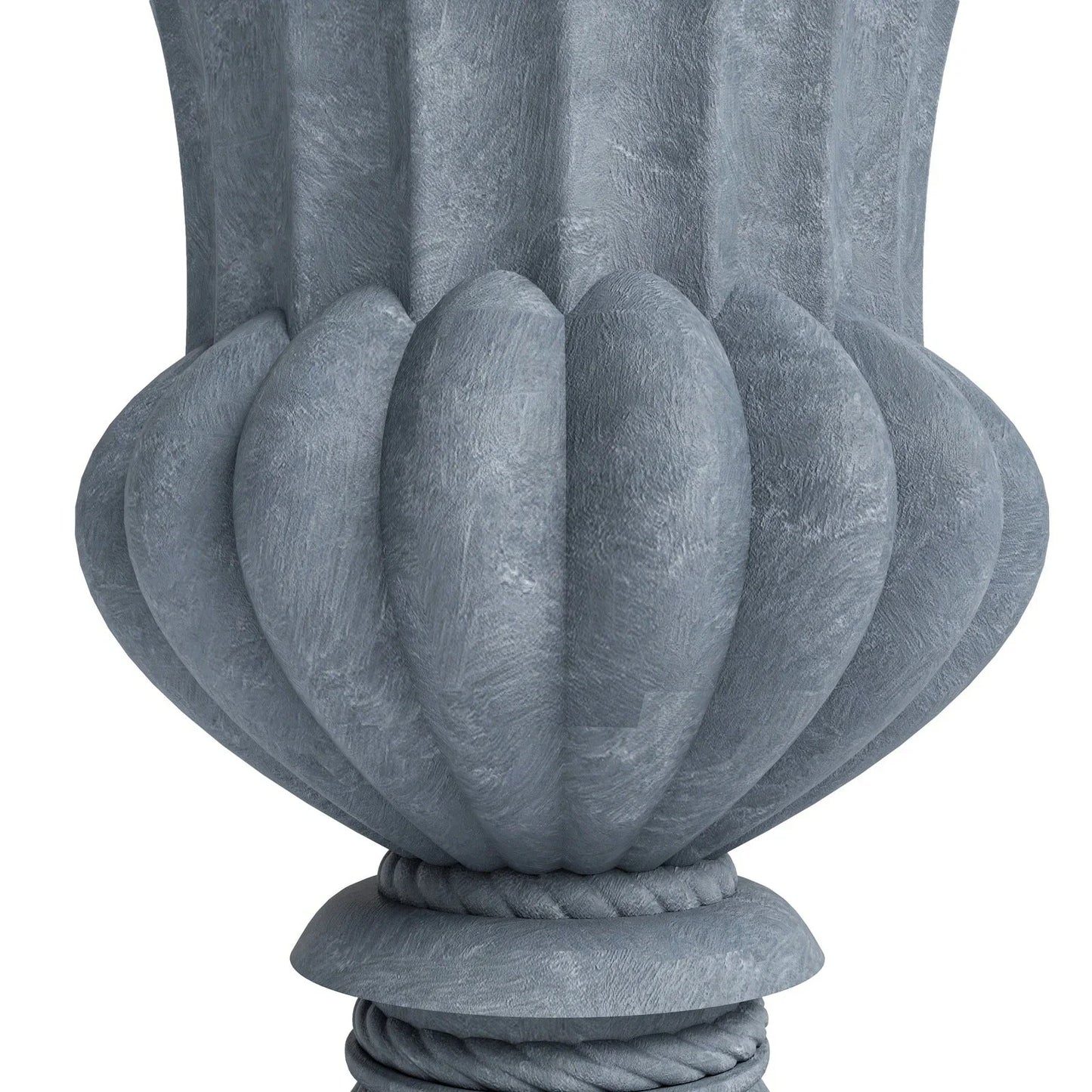Lotus Fiberstone and Clay Urn Planter Pot Indoor Outdoor with Drainage Holes - Elax Furniture