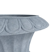 Lotus Fiberstone and Clay Urn Planter Pot Indoor Outdoor with Drainage Holes - Elax Furniture