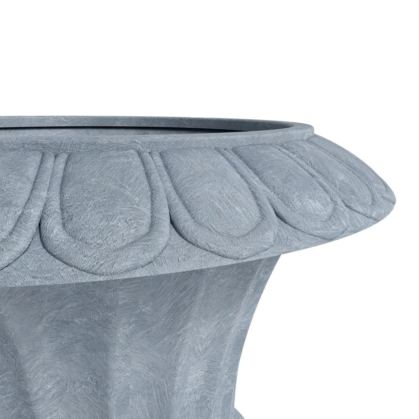 Lotus Fiberstone and Clay Urn Planter Pot Indoor Outdoor with Drainage Holes - Elax Furniture