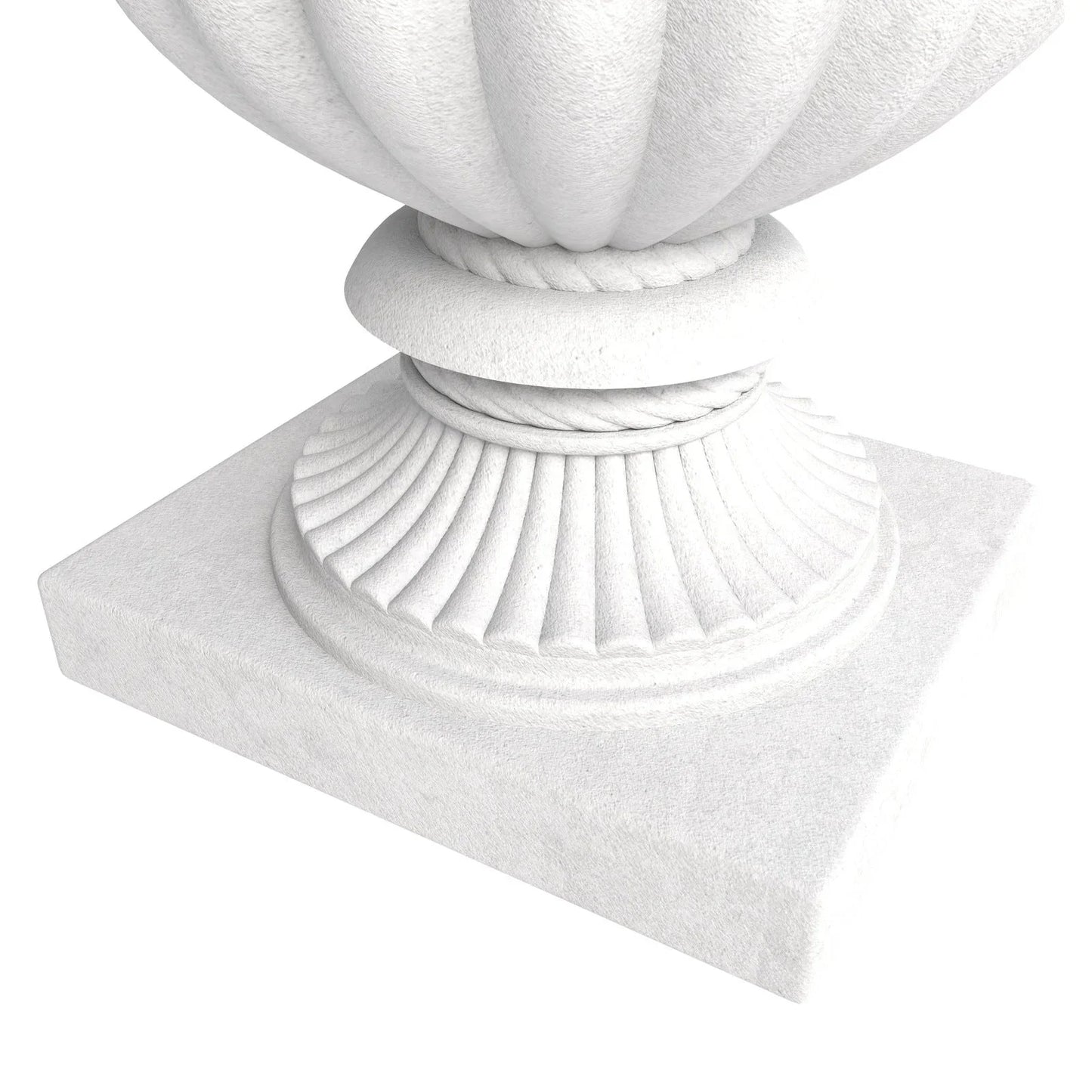 Lotus Fiberstone and Clay Urn Planter Pot Indoor Outdoor with Drainage Holes - Elax Furniture