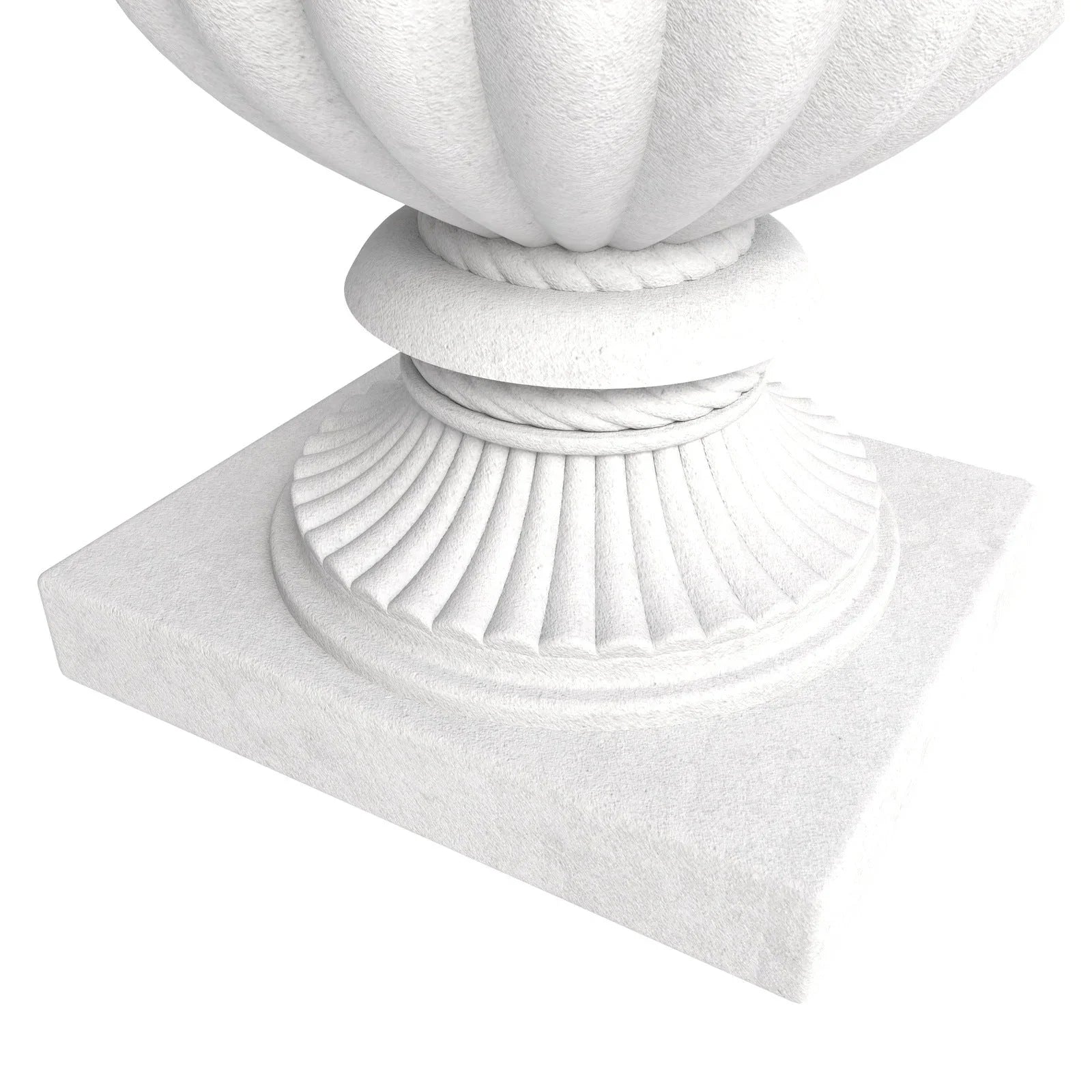 Lotus Fiberstone and Clay Urn Planter Pot Indoor Outdoor with Drainage Holes - Elax Furniture
