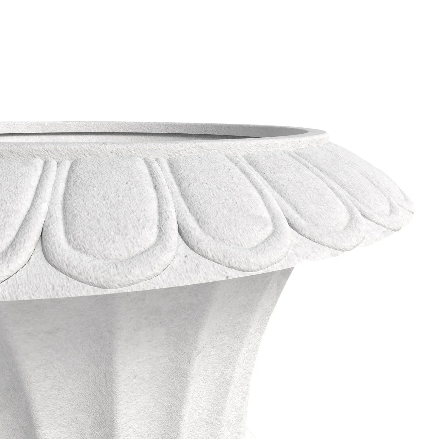 Lotus Fiberstone and Clay Urn Planter Pot Indoor Outdoor with Drainage Holes - Elax Furniture