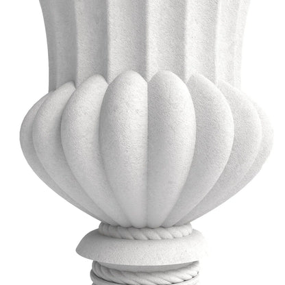 Lotus Fiberstone and Clay Urn Planter Pot Indoor Outdoor with Drainage Holes - Elax Furniture