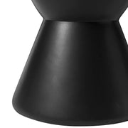 LeisureMod Loft Collection Fiberglass Outdoor Side Table in Moss Grey - Elax Furniture