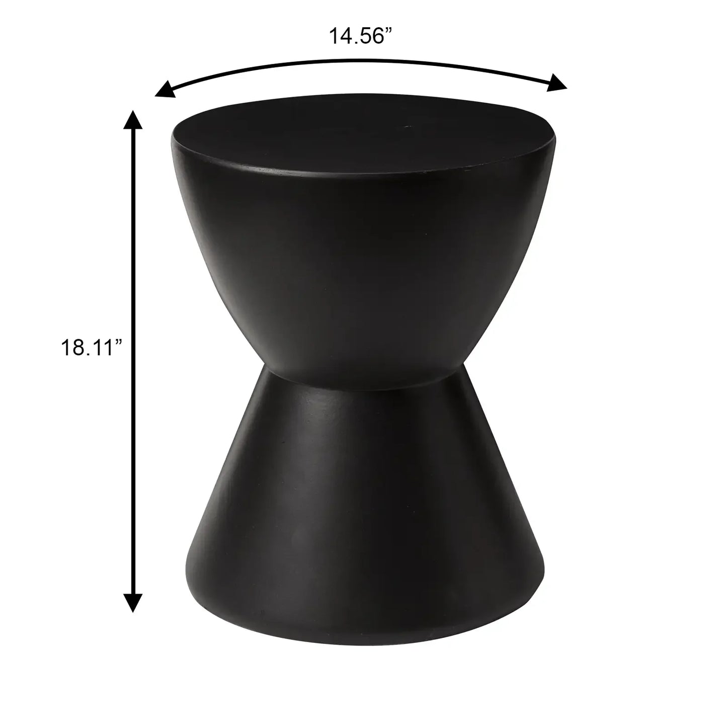 LeisureMod Loft Collection Fiberglass Outdoor Side Table in Moss Grey - Elax Furniture