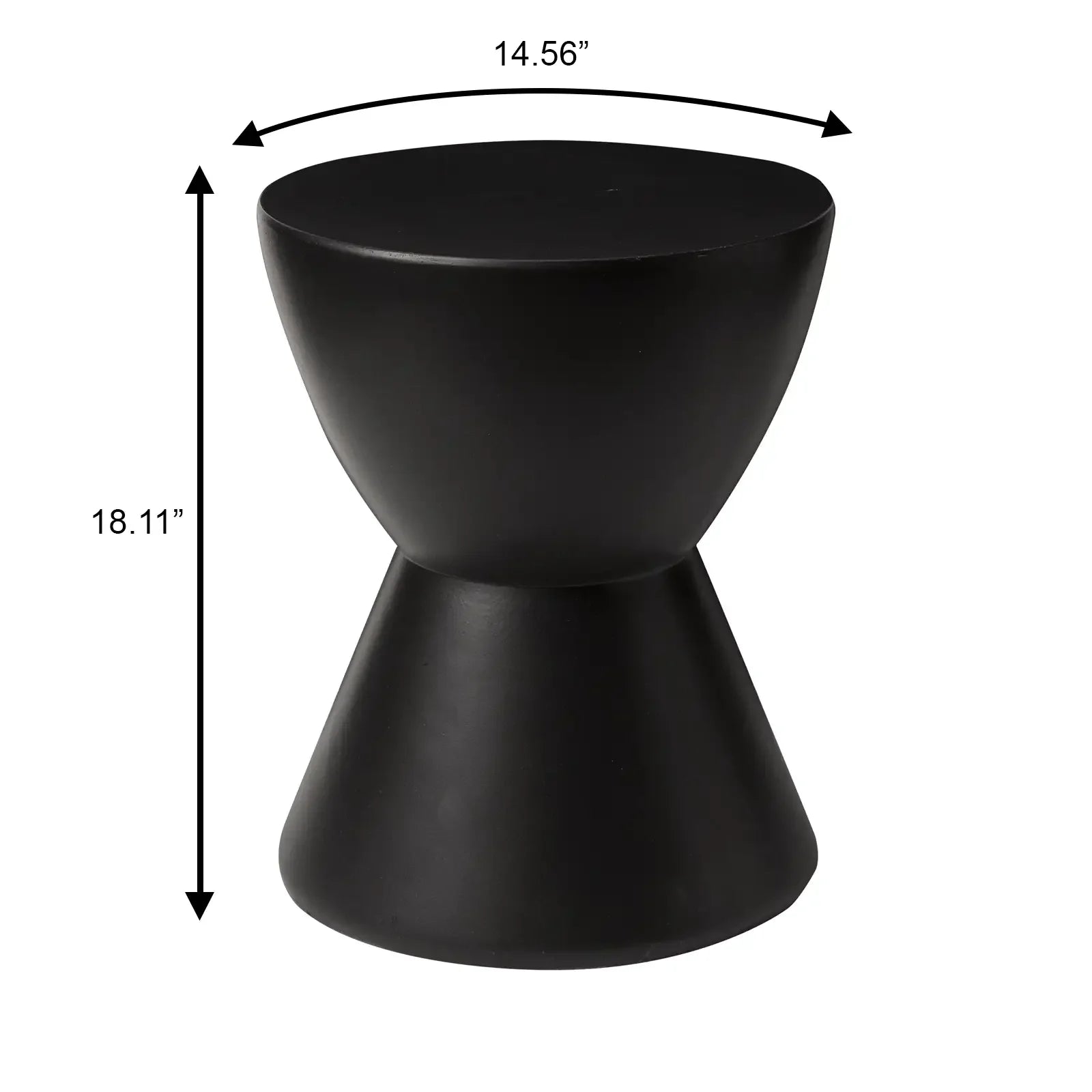 LeisureMod Loft Collection Fiberglass Outdoor Side Table in Moss Grey - Elax Furniture