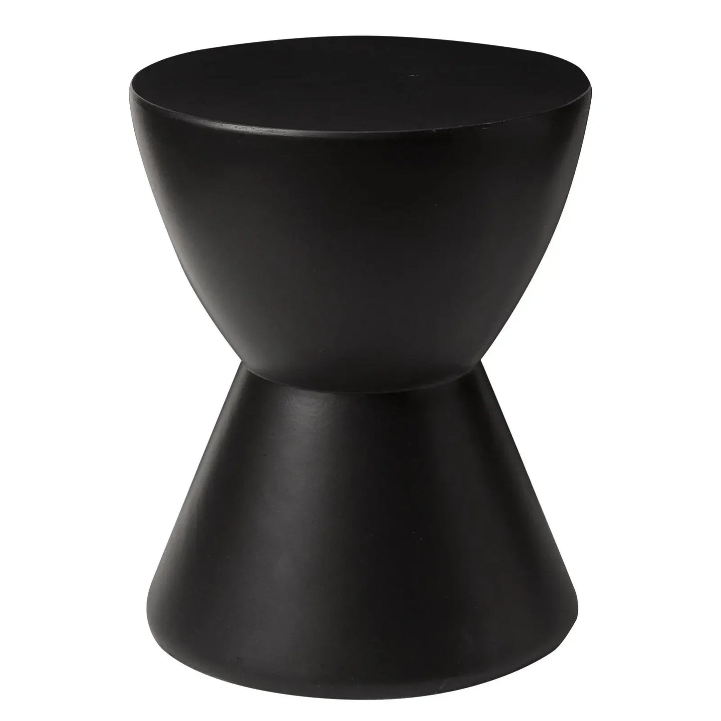 LeisureMod Loft Collection Fiberglass Outdoor Side Table in Moss Grey - Elax Furniture