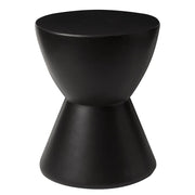 LeisureMod Loft Collection Fiberglass Outdoor Side Table in Moss Grey - Elax Furniture