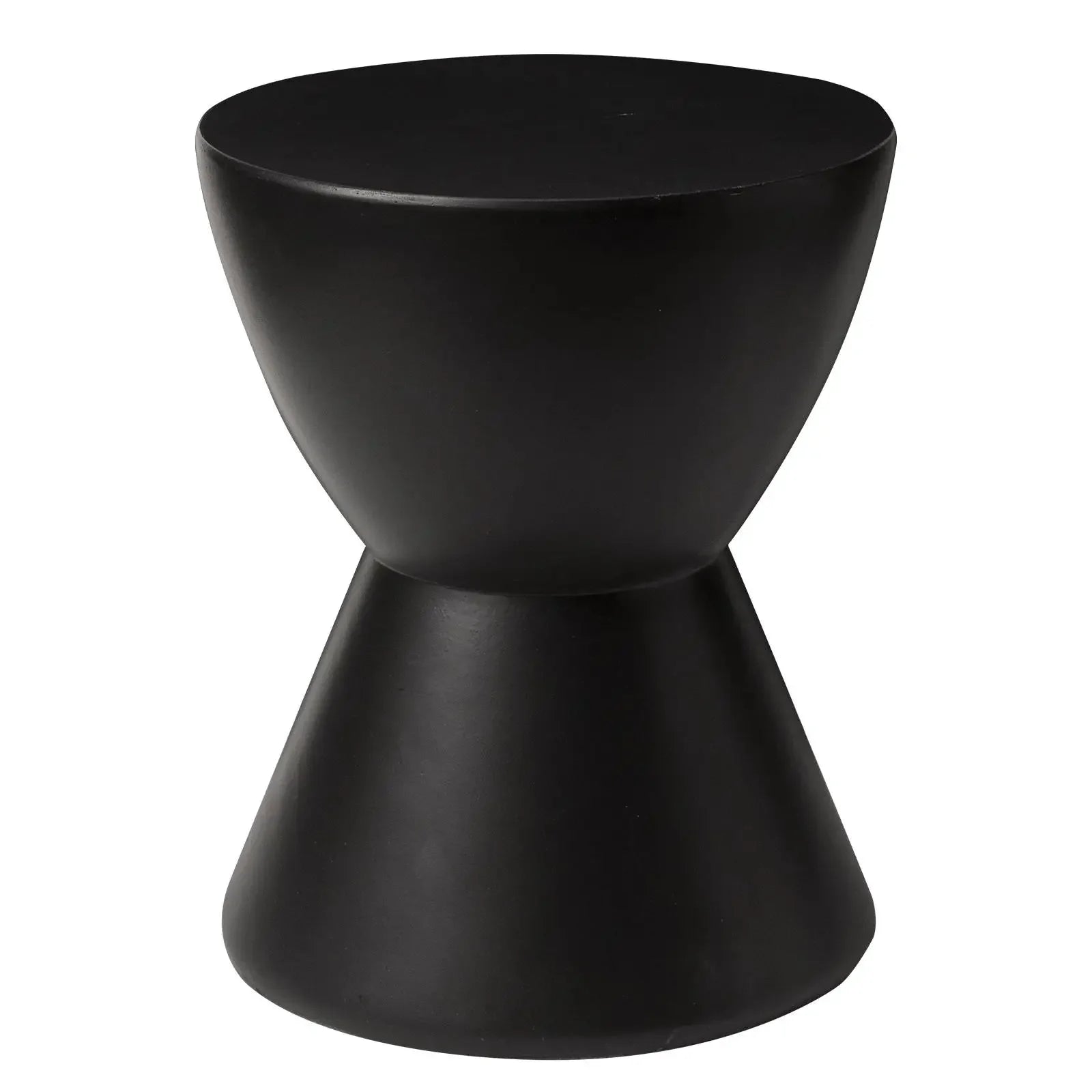 LeisureMod Loft Collection Fiberglass Outdoor Side Table in Moss Grey - Elax Furniture