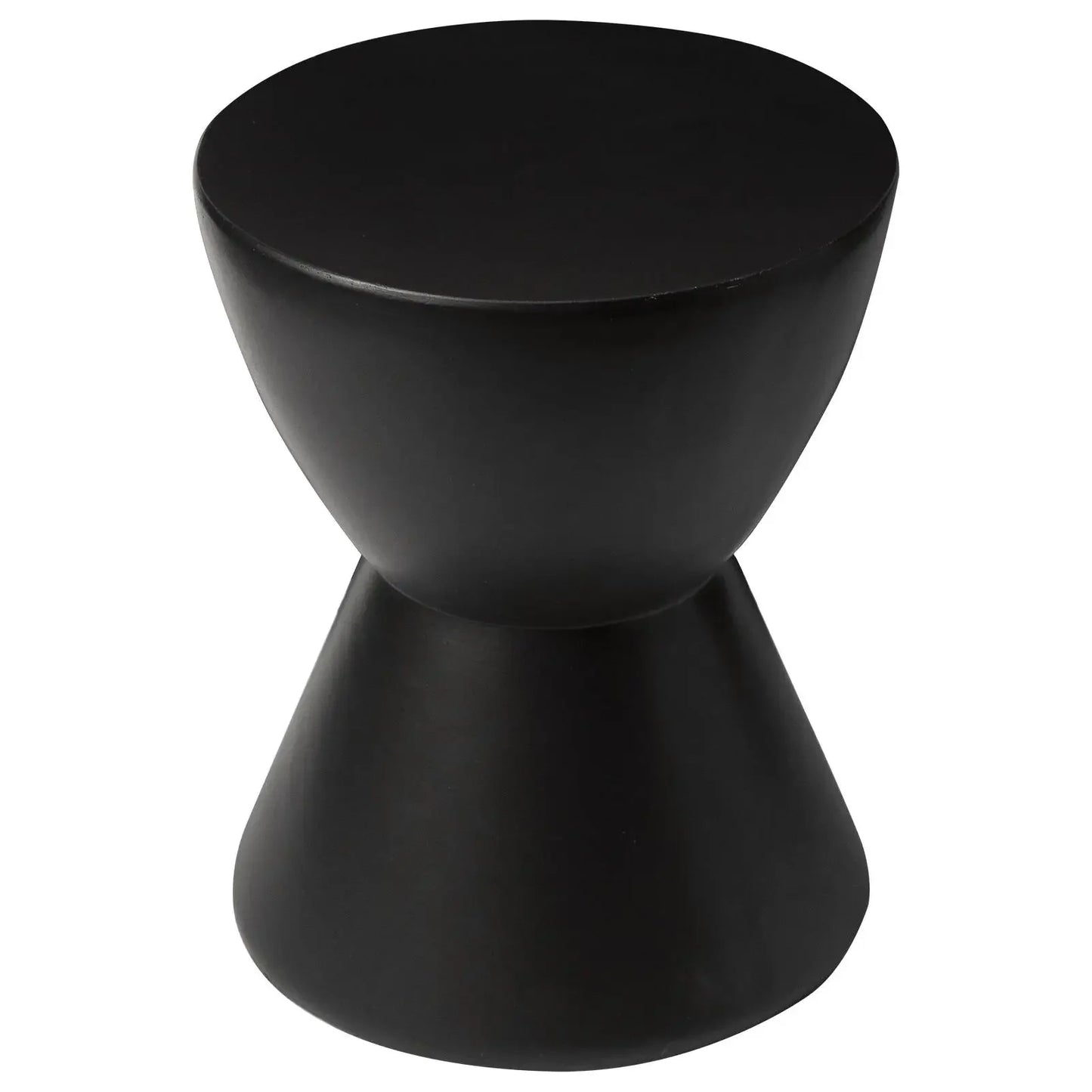 LeisureMod Loft Collection Fiberglass Outdoor Side Table in Moss Grey - Elax Furniture