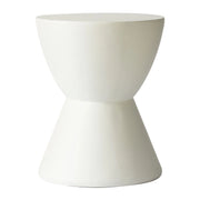 LeisureMod Loft Collection Fiberglass Outdoor Side Table in Moss Grey - Elax Furniture