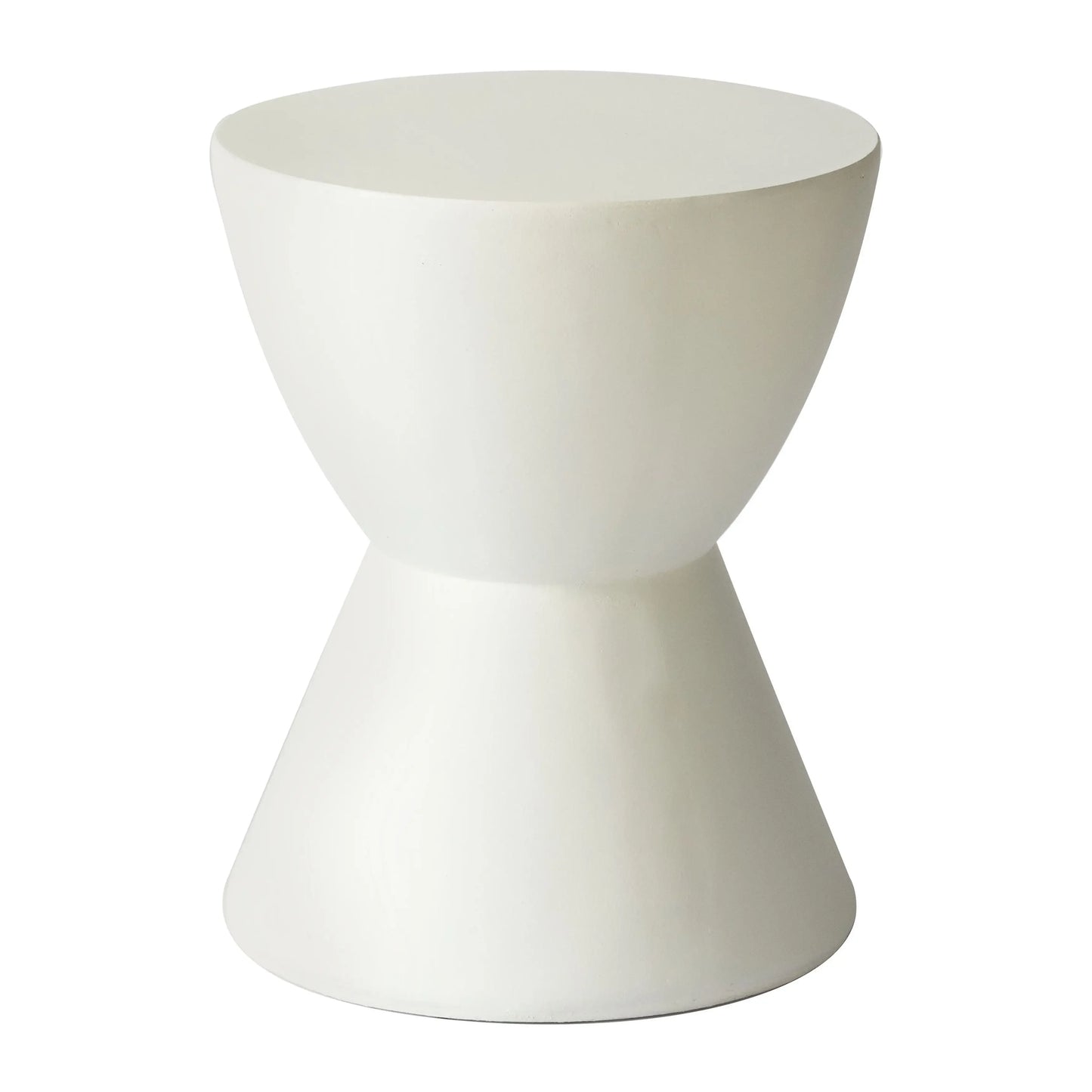 LeisureMod Loft Collection Fiberglass Outdoor Side Table in Moss Grey - Elax Furniture