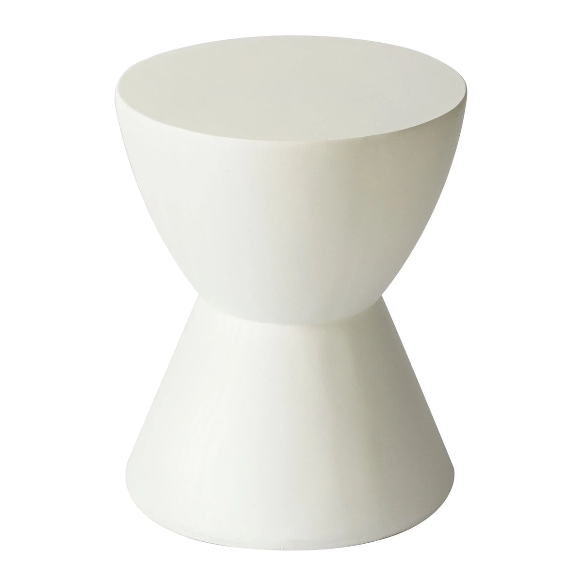 LeisureMod Loft Collection Fiberglass Outdoor Side Table in Moss Grey - Elax Furniture