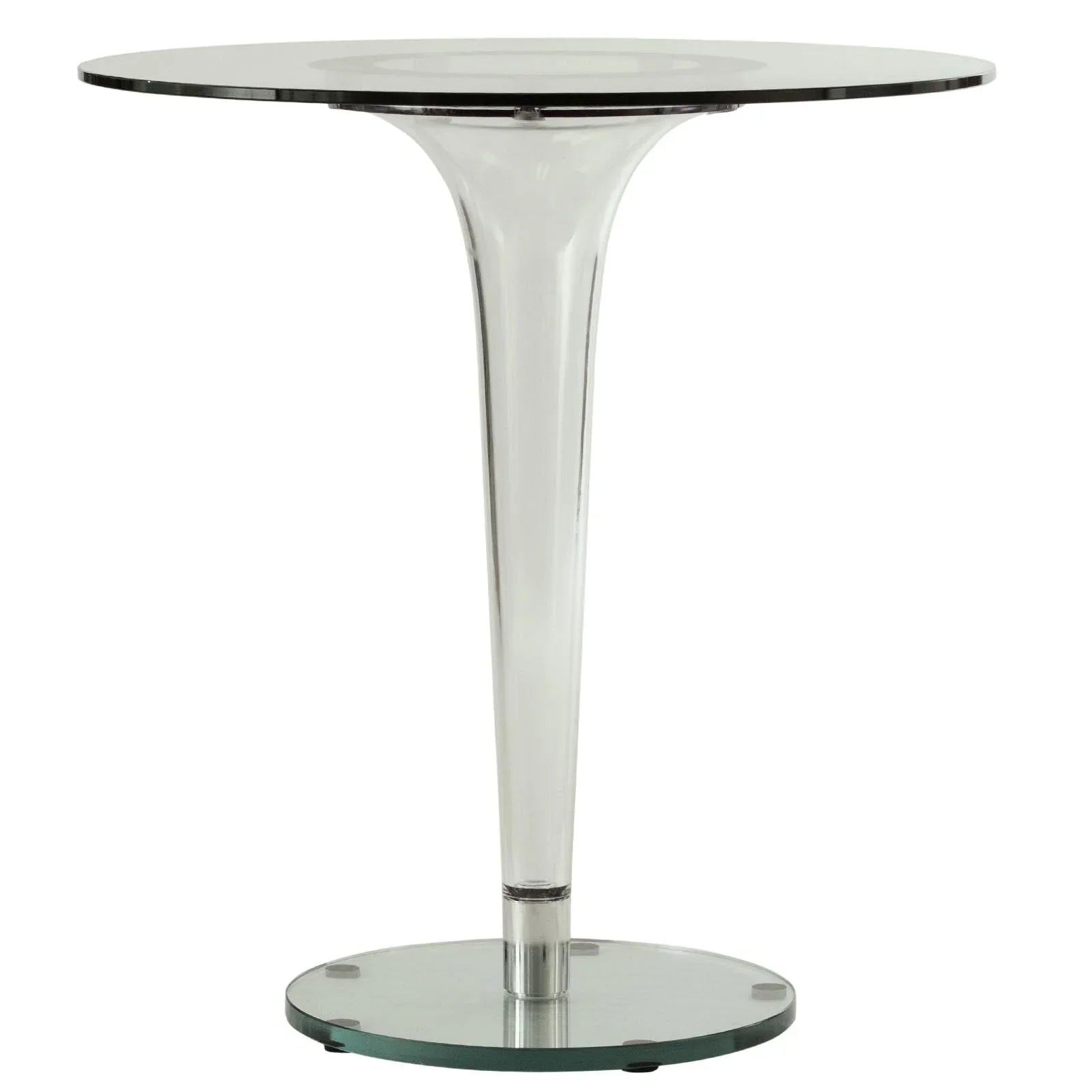 Lonia Modern Clear Glass Top Dining Table With Acrylic Base - Elax Furniture
