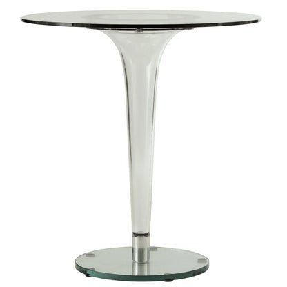 Lonia Modern Clear Glass Top Dining Table With Acrylic Base - Elax Furniture