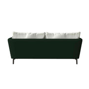Luxify 3-Seater Leather Sofa with Stainless Steel Legs and Removable Cushions Green Sofa Leisuremod