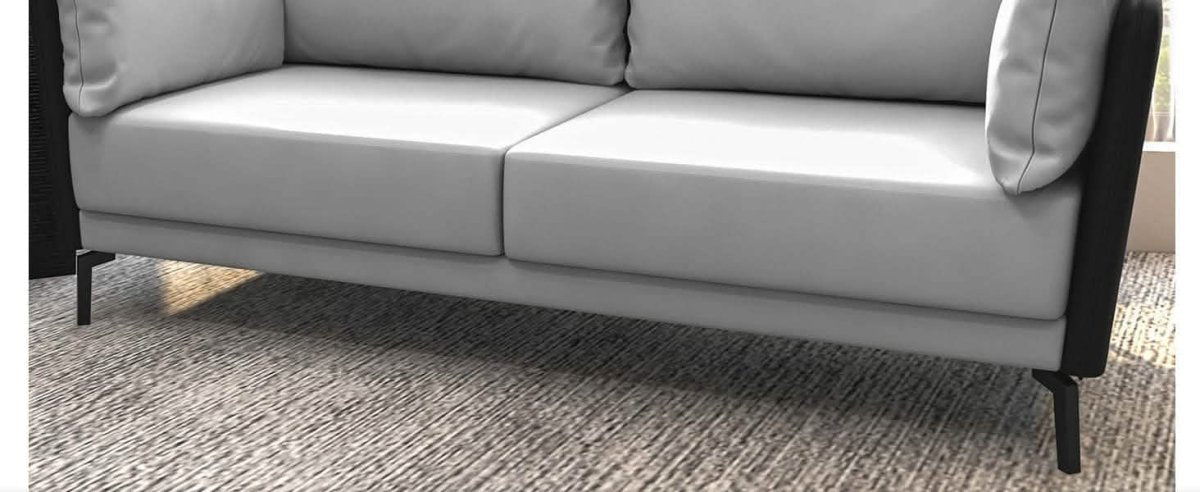 Luxify 3-Seater Leather Sofa with Stainless Steel Legs and Removable Cushions Green Sofa Leisuremod