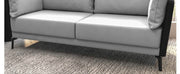 Luxify 3-Seater Leather Sofa with Stainless Steel Legs and Removable Cushions Green Sofa Leisuremod
